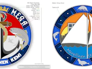 Merellinen Kemi -geokolikko (Kiiltävä hopea - Glitter)